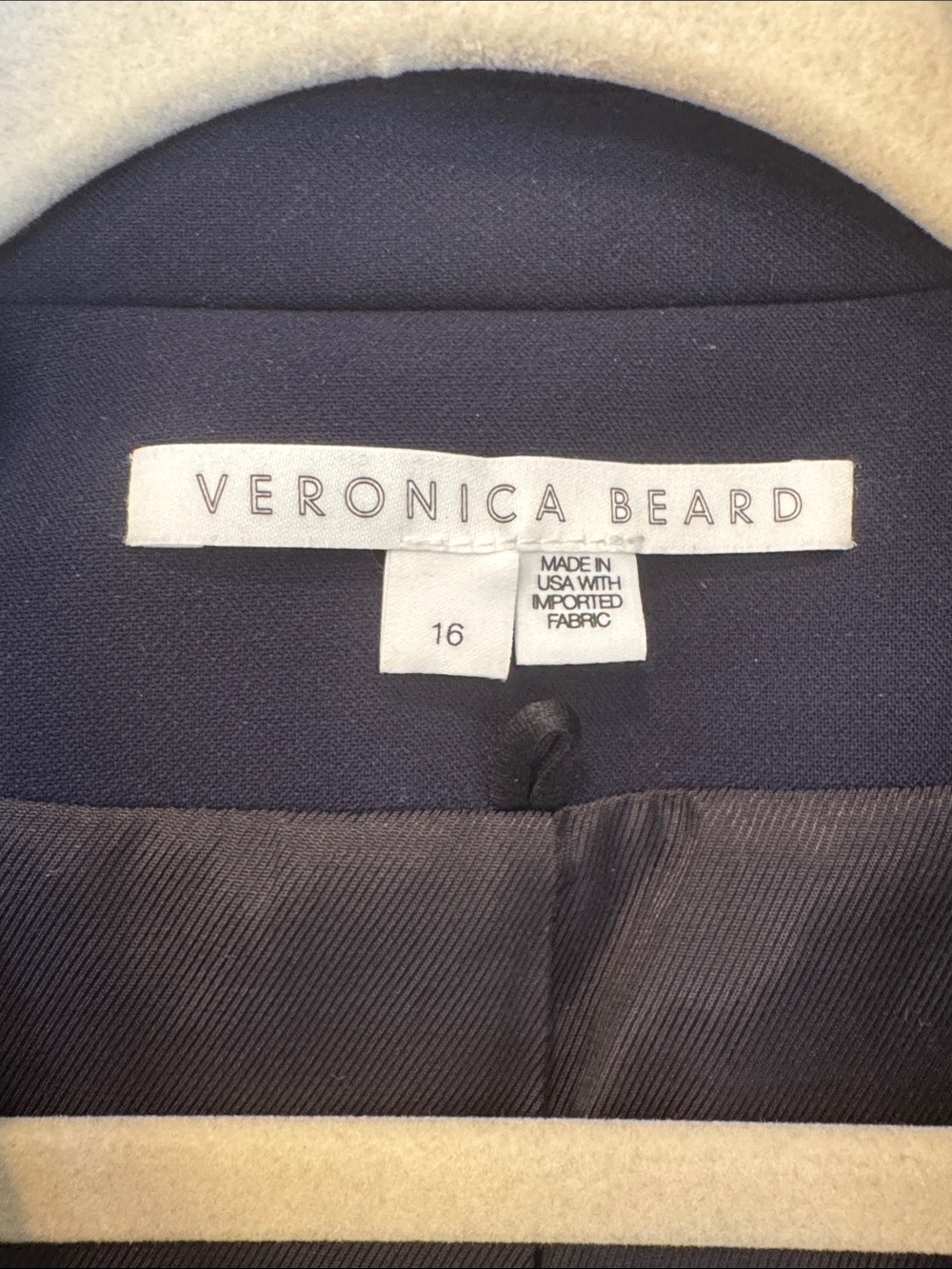Veronica Beard Miller Dickey Jacket Navy Double-Breasted Blazer w Gold Buttons - Picture 4 of 9